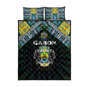 Gabon Roots Quilt Bed Set African Pride in Fingerprint and Tribal Colors