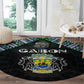 Gabon Roots Round Carpet African Pride in Fingerprint and Tribal Colors