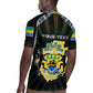Personalized Gabon Roots Rugby Jersey African Pride in Fingerprint and Tribal Colors