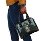 Gabon Roots Shoulder Handbag African Pride in Fingerprint and Tribal Colors