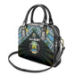 Gabon Roots Shoulder Handbag African Pride in Fingerprint and Tribal Colors