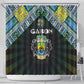 Gabon Roots Shower Curtain African Pride in Fingerprint and Tribal Colors