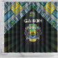 Gabon Roots Shower Curtain African Pride in Fingerprint and Tribal Colors