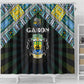Gabon Roots Shower Curtain African Pride in Fingerprint and Tribal Colors