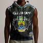 Personalized Gabon Roots Sleeveless Hoodie African Pride in Fingerprint and Tribal Colors - African Pride