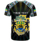 Personalized Gabon Roots T shirt African Pride in Fingerprint and Tribal Colors