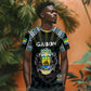 Personalized Gabon Roots T shirt African Pride in Fingerprint and Tribal Colors