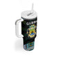 Gabon Roots Tumbler With Handle African Pride in Fingerprint and Tribal Colors