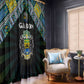 Gabon Roots Window Curtain African Pride in Fingerprint and Tribal Colors
