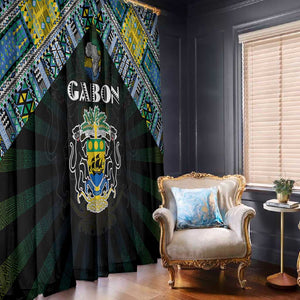 Gabon Roots Window Curtain African Pride in Fingerprint and Tribal Colors