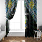 Gabon Roots Window Curtain African Pride in Fingerprint and Tribal Colors