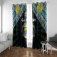 Gabon Roots Window Curtain African Pride in Fingerprint and Tribal Colors