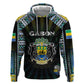 Personalized Gabon Roots Zip Hoodie African Pride in Fingerprint and Tribal Colors