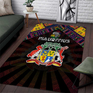 Mauritius Roots Area Rug African Pride in Fingerprint and Tribal Colors