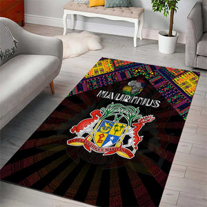 Mauritius Roots Area Rug African Pride in Fingerprint and Tribal Colors