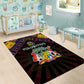 Mauritius Roots Area Rug African Pride in Fingerprint and Tribal Colors