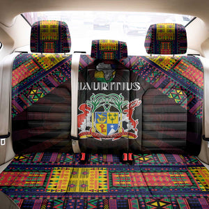 Mauritius Roots Back Car Seat Cover African Pride in Fingerprint and Tribal Colors