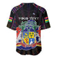 Personalized Mauritius Roots Baseball Jersey African Pride in Fingerprint and Tribal Colors