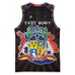 Personalized Mauritius Roots Basketball Jersey African Pride in Fingerprint and Tribal Colors - African Pride