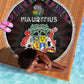 Mauritius Roots Beach Blanket African Pride in Fingerprint and Tribal Colors