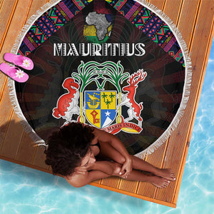 Mauritius Roots Beach Blanket African Pride in Fingerprint and Tribal Colors