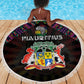 Mauritius Roots Beach Blanket African Pride in Fingerprint and Tribal Colors