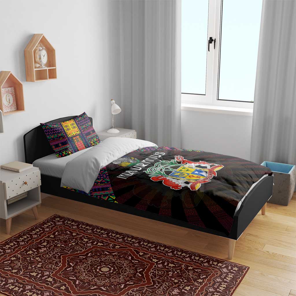 Mauritius Roots Bedding Set African Pride in Fingerprint and Tribal Colors