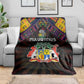 Mauritius Roots Blanket African Pride in Fingerprint and Tribal Colors