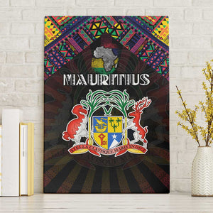 Mauritius Roots Canvas Wall Art African Pride in Fingerprint and Tribal Colors