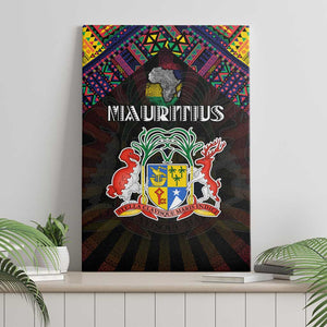 Mauritius Roots Canvas Wall Art African Pride in Fingerprint and Tribal Colors