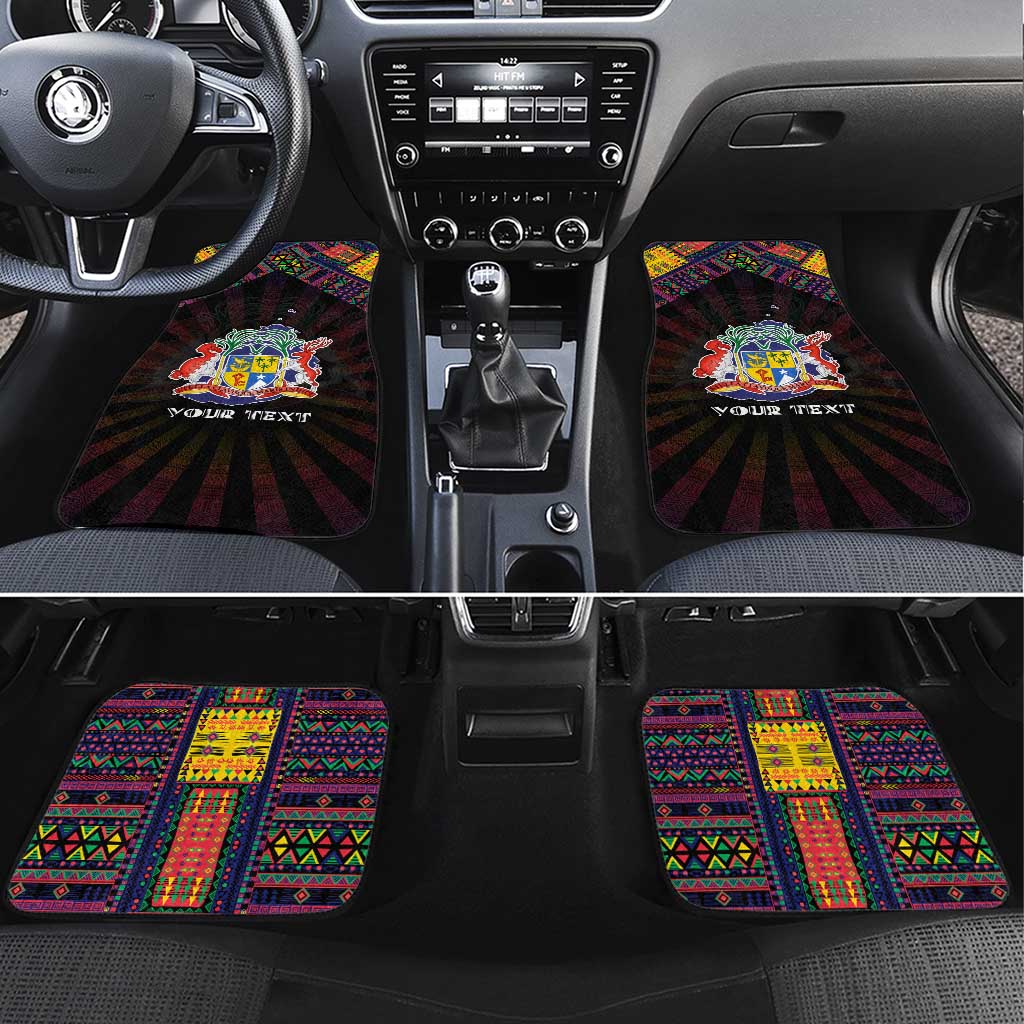 Mauritius Roots Car Mats African Pride in Fingerprint and Tribal Colors