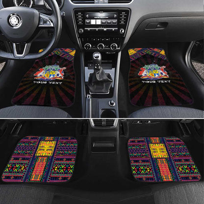 Mauritius Roots Car Mats African Pride in Fingerprint and Tribal Colors