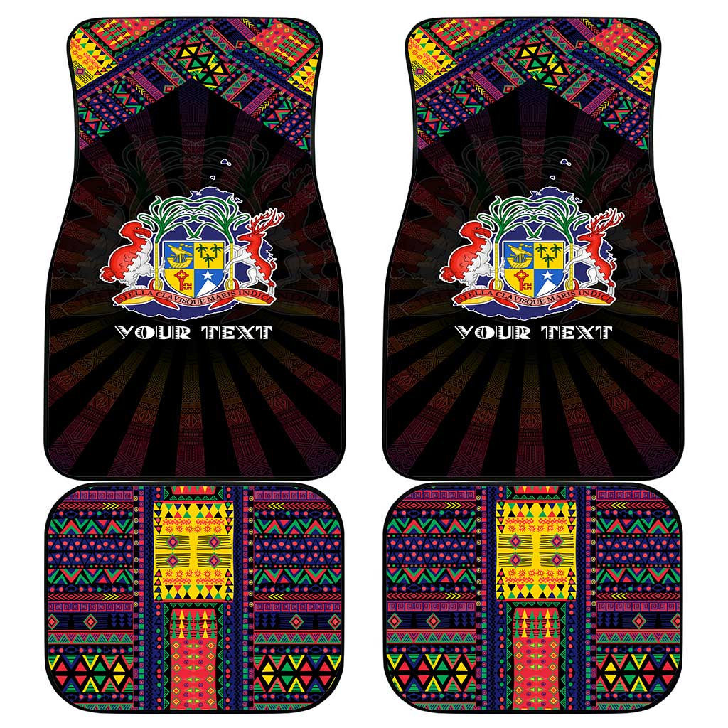 Mauritius Roots Car Mats African Pride in Fingerprint and Tribal Colors