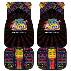 Mauritius Roots Car Mats African Pride in Fingerprint and Tribal Colors