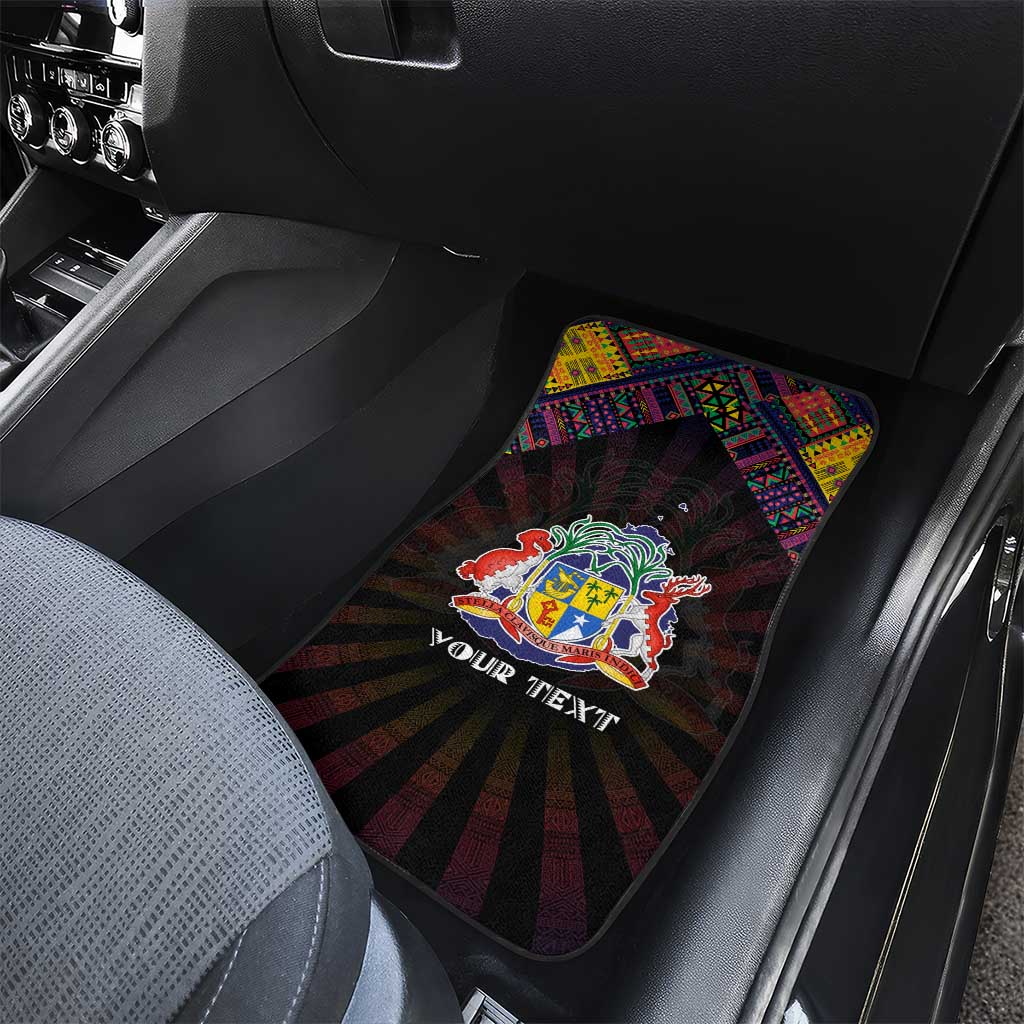 Mauritius Roots Car Mats African Pride in Fingerprint and Tribal Colors