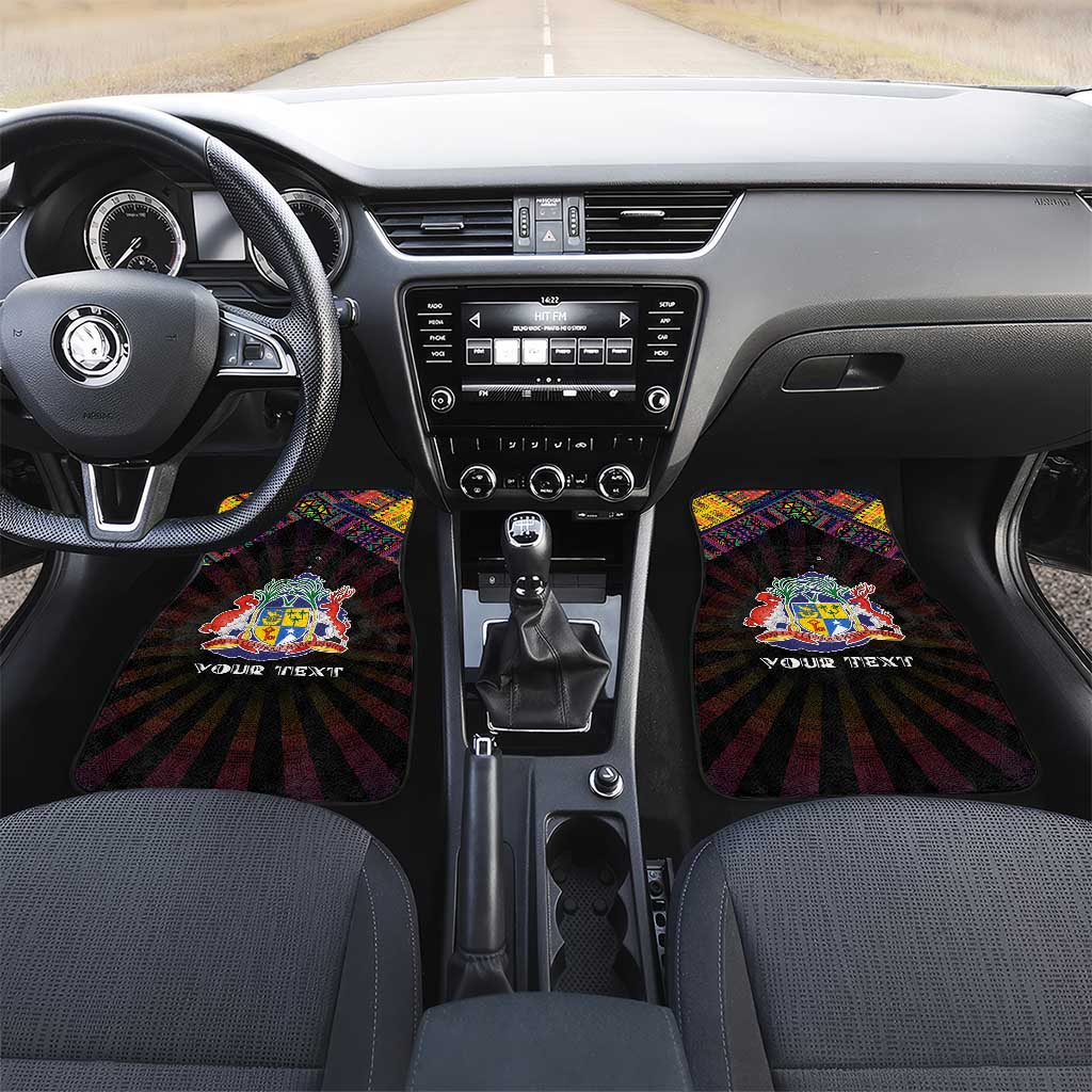 Mauritius Roots Car Mats African Pride in Fingerprint and Tribal Colors