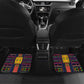 Mauritius Roots Car Mats African Pride in Fingerprint and Tribal Colors