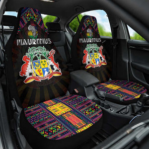 Mauritius Roots Car Seat Cover African Pride in Fingerprint and Tribal Colors