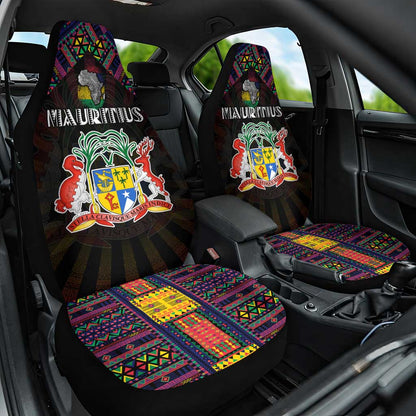 Mauritius Roots Car Seat Cover African Pride in Fingerprint and Tribal Colors