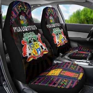Mauritius Roots Car Seat Cover African Pride in Fingerprint and Tribal Colors