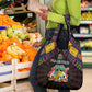 Mauritius Roots Grocery Bag African Pride in Fingerprint and Tribal Colors