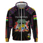 Personalized Mauritius Roots Hoodie African Pride in Fingerprint and Tribal Colors