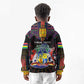 Personalized Mauritius Roots Kid Hoodie African Pride in Fingerprint and Tribal Colors
