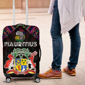 Mauritius Roots Luggage Cover African Pride in Fingerprint and Tribal Colors