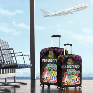 Mauritius Roots Luggage Cover African Pride in Fingerprint and Tribal Colors