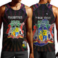 Personalized Mauritius Roots Men Tank Top African Pride in Fingerprint and Tribal Colors