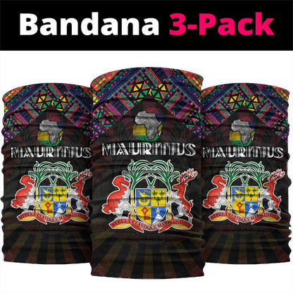 Mauritius Roots Neck Gaiter African Pride in Fingerprint and Tribal Colors - African Pride