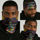 Mauritius Roots Neck Gaiter African Pride in Fingerprint and Tribal Colors - African Pride