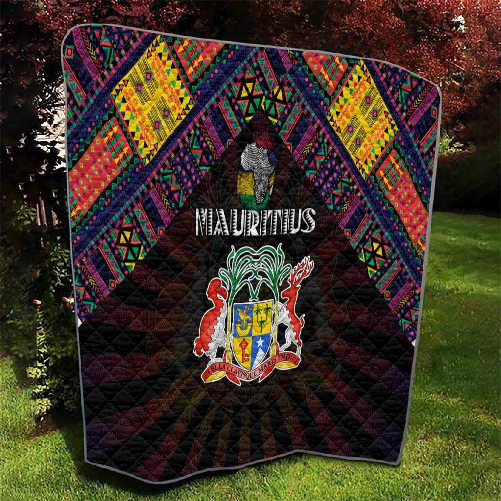 Mauritius Roots Quilt African Pride in Fingerprint and Tribal Colors