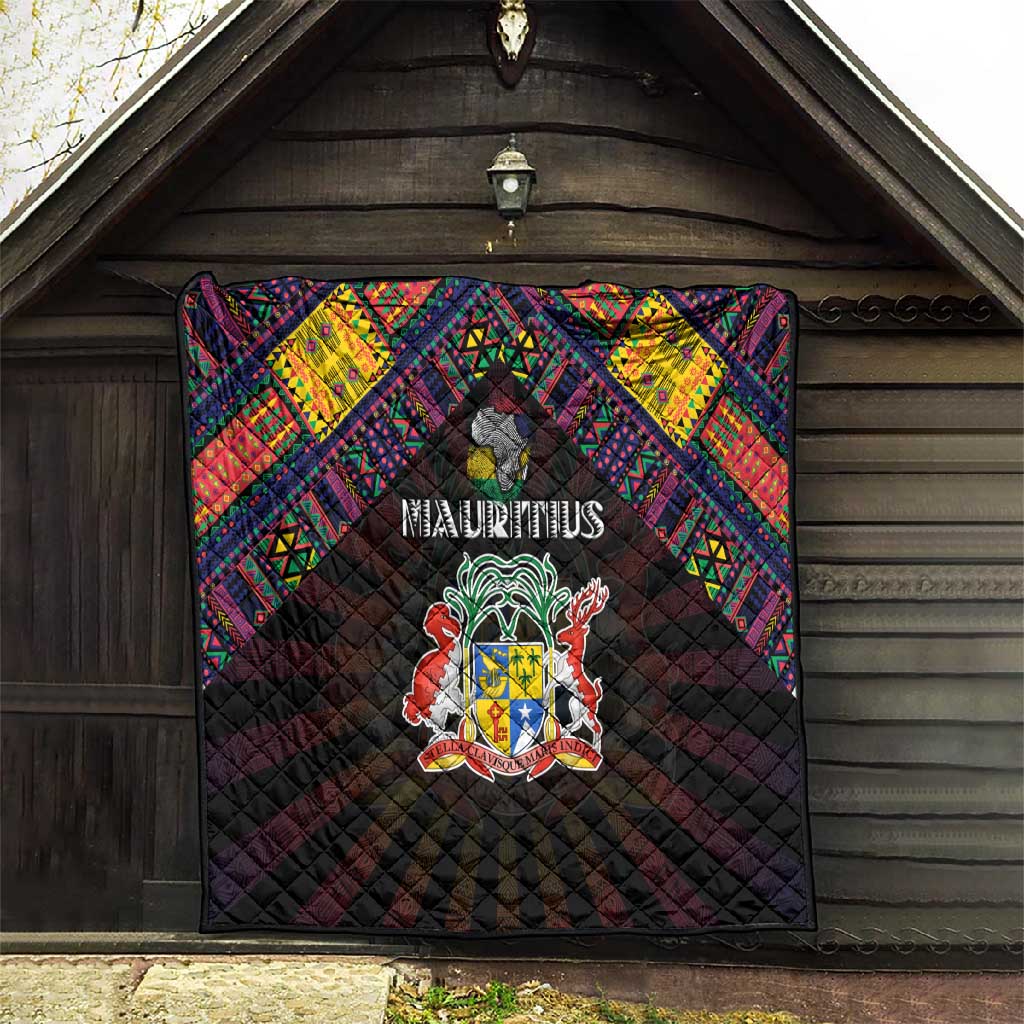 Mauritius Roots Quilt African Pride in Fingerprint and Tribal Colors